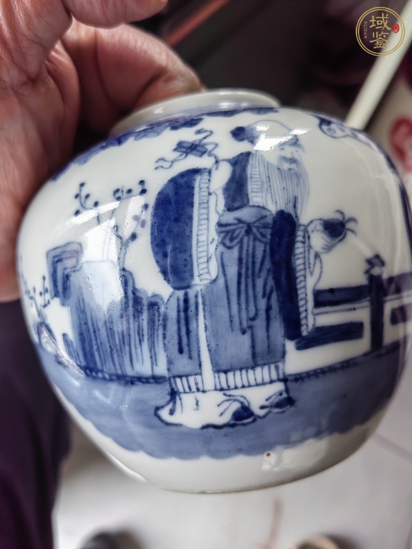 古玩青花人物故事紋罐真品鑒賞圖