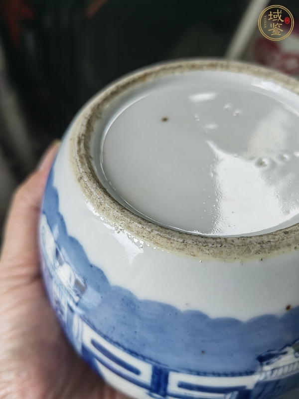 古玩陶瓷青花人物故事紋罐真品鑒賞圖