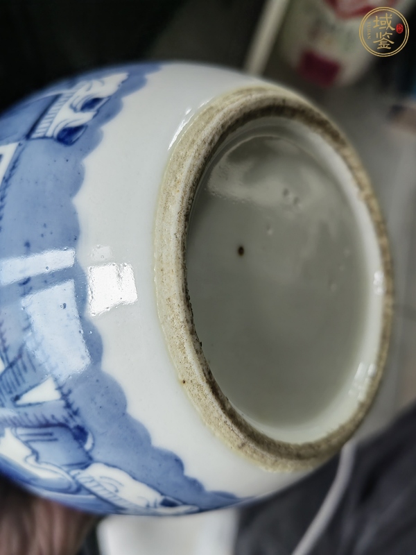 古玩陶瓷青花人物故事紋罐真品鑒賞圖