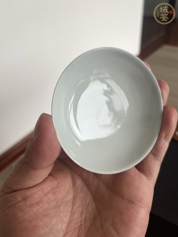 古玩陶瓷青花仙人乘槎圖蓋碗真品鑒賞圖