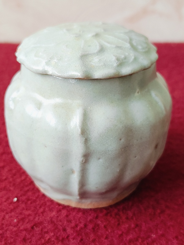 古玩陶瓷湖田窯蓋罐拍賣，當(dāng)前價(jià)格3600元