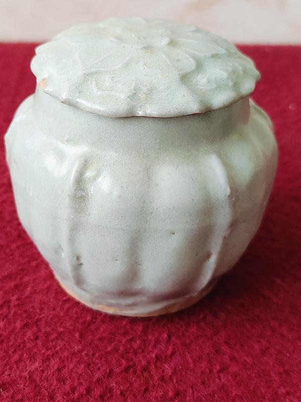 古玩陶瓷湖田窯蓋罐拍賣，當(dāng)前價(jià)格3600元