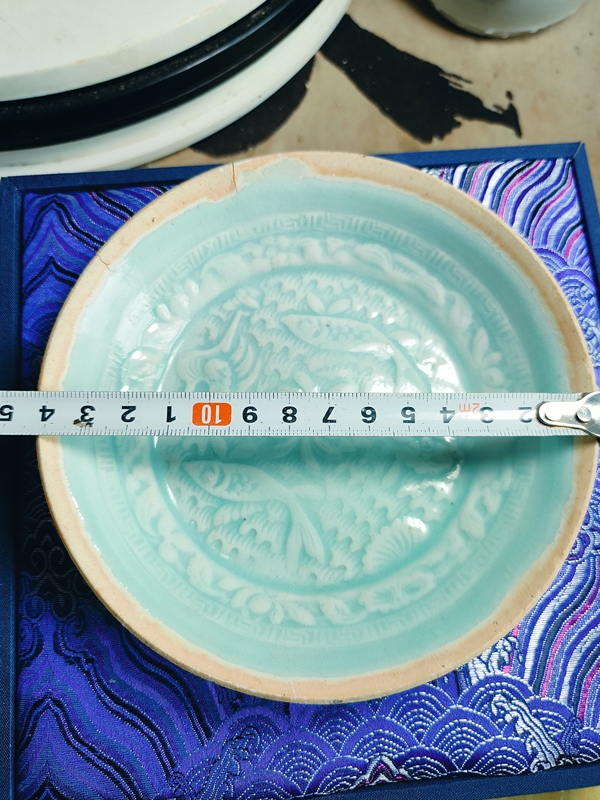 古玩陶瓷湖田窯龜鶴同春雙魚洗拍賣,當(dāng)前價格3600元