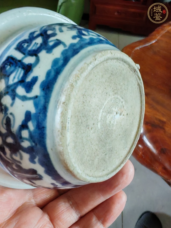 古玩陶瓷青花夔龍紋香爐真品鑒賞圖