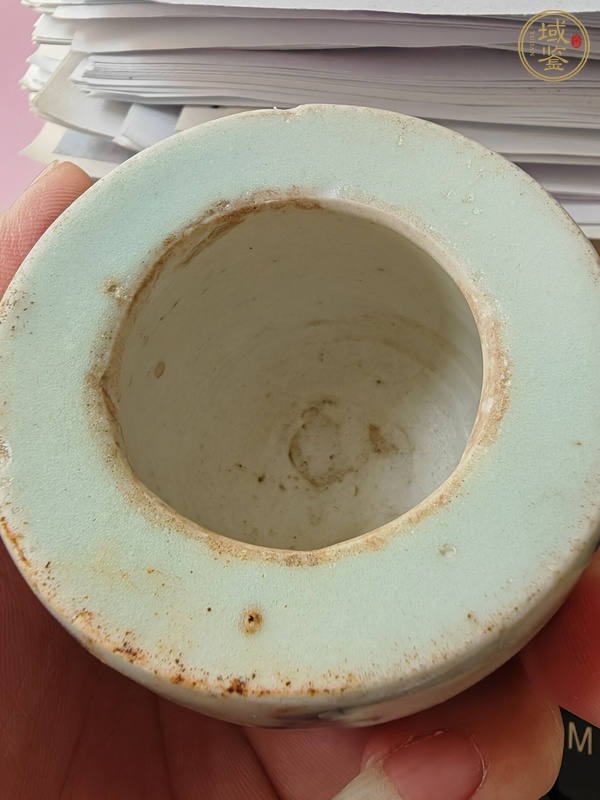 古玩陶瓷青花詩文高足爐真品鑒賞圖