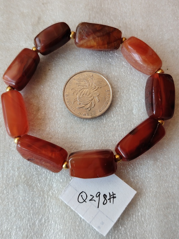 古玩轉賣天然紅瑪瑙珠手串拍賣，當前價格668元
