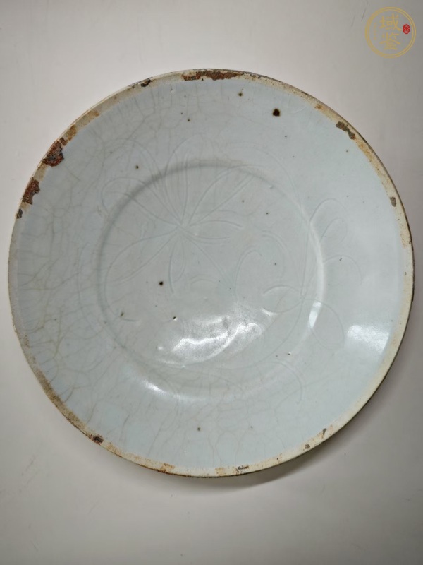 古玩陶瓷青白釉刻花盤真品鑒賞圖