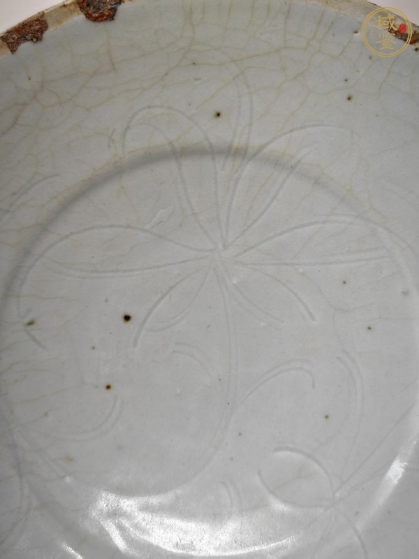 古玩陶瓷青白釉刻花盤真品鑒賞圖