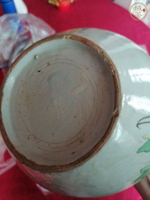 古玩陶瓷花鳥紋西瓜罐真品鑒賞圖