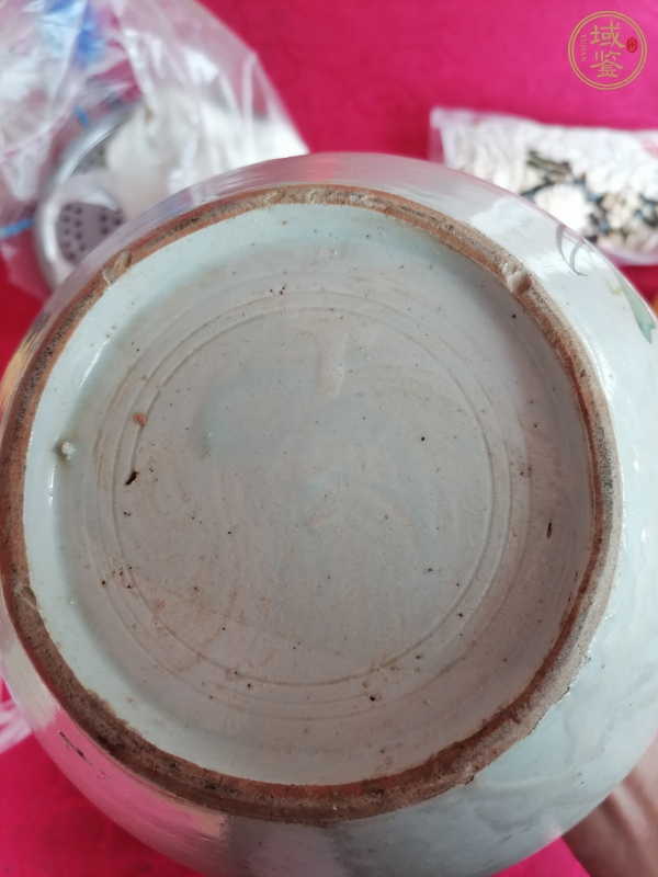 古玩陶瓷花鳥紋西瓜罐真品鑒賞圖