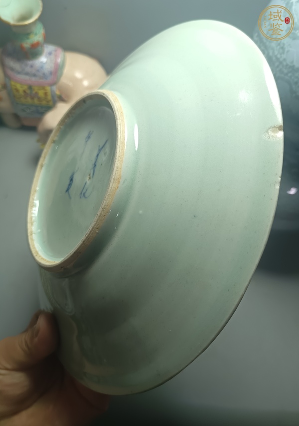 古玩陶瓷五福同壽盤真品鑒賞圖