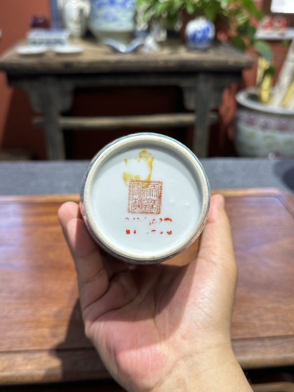 古玩陶瓷粉彩花鳥紋瓶拍賣，當前價格2600元