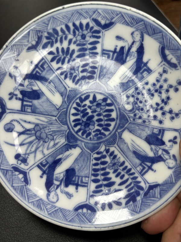古玩陶瓷青花杯盤拍賣，當(dāng)前價格450元