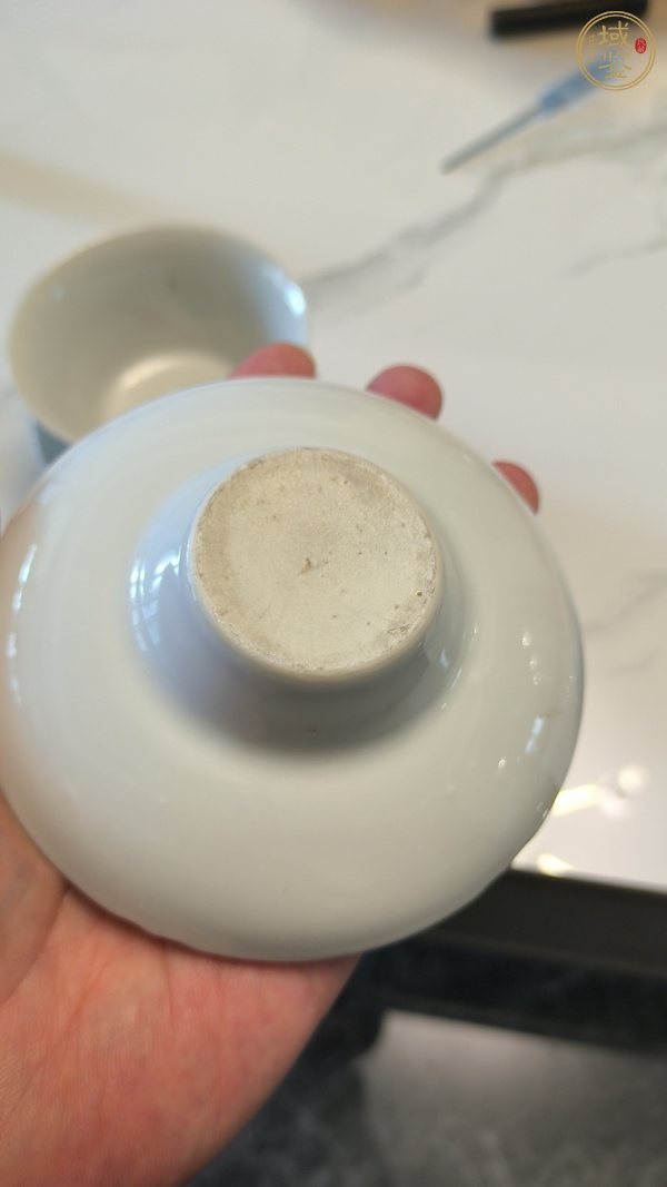 古玩陶瓷油粉彩清白傳家圖蓋碗真品鑒賞圖