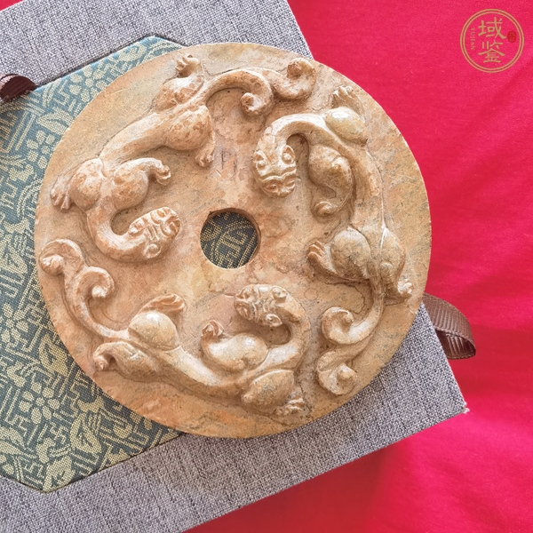 古玩玉器做舊仿古“螭龍紋璧”真品鑒賞圖