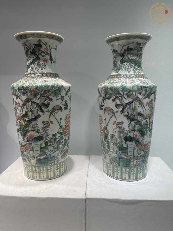 古玩陶瓷清晚期 五彩花鳥紋軟棒槌瓶真品鑒賞圖