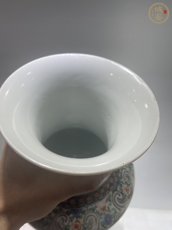 古玩陶瓷清晚期 五彩花鳥紋軟棒槌瓶真品鑒賞圖