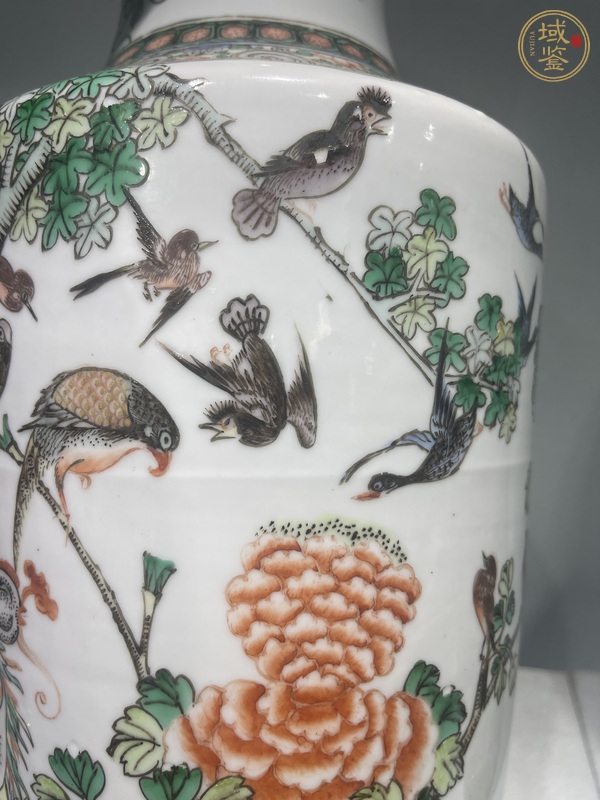 古玩陶瓷清晚期 五彩花鳥紋軟棒槌瓶真品鑒賞圖
