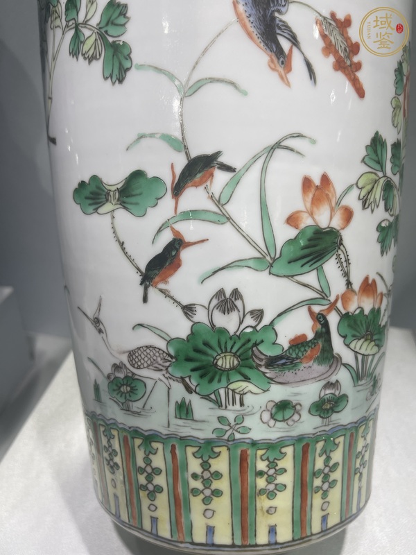 古玩陶瓷清晚期 五彩花鳥紋軟棒槌瓶真品鑒賞圖