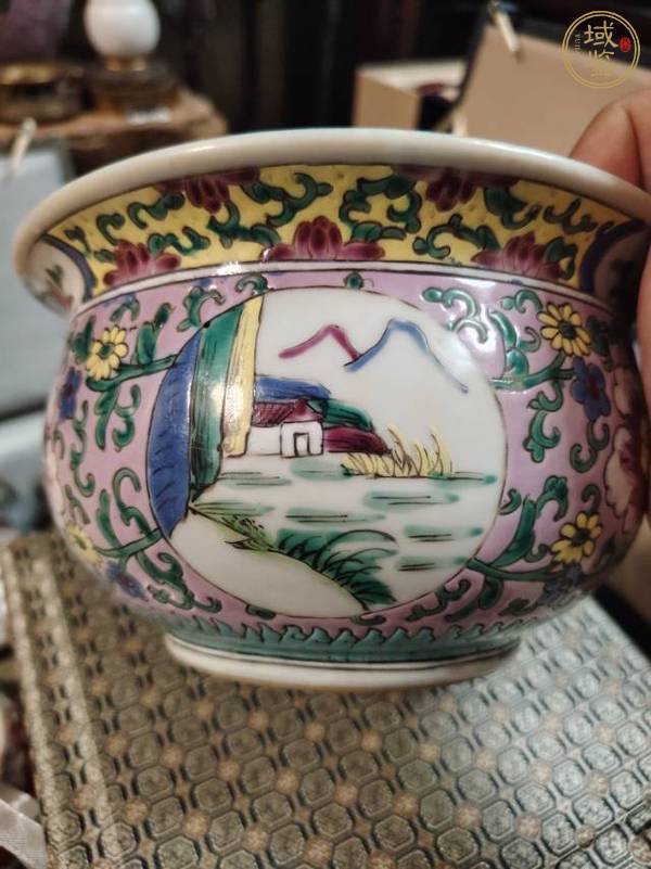 古玩陶瓷粉彩龍紋香爐真品鑒賞圖