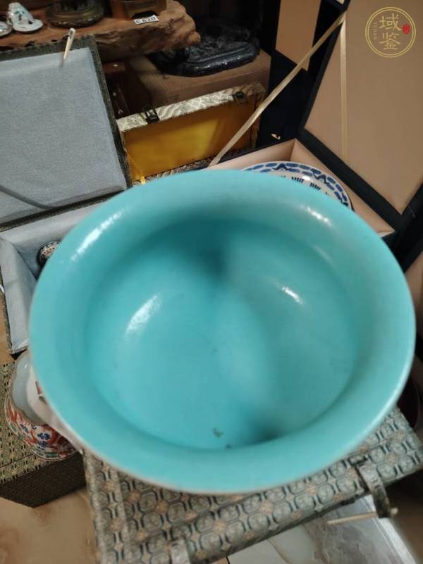 古玩陶瓷粉彩龍紋香爐真品鑒賞圖