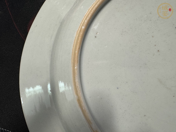 古玩陶瓷粉彩花卉紋折沿盤真品鑒賞圖