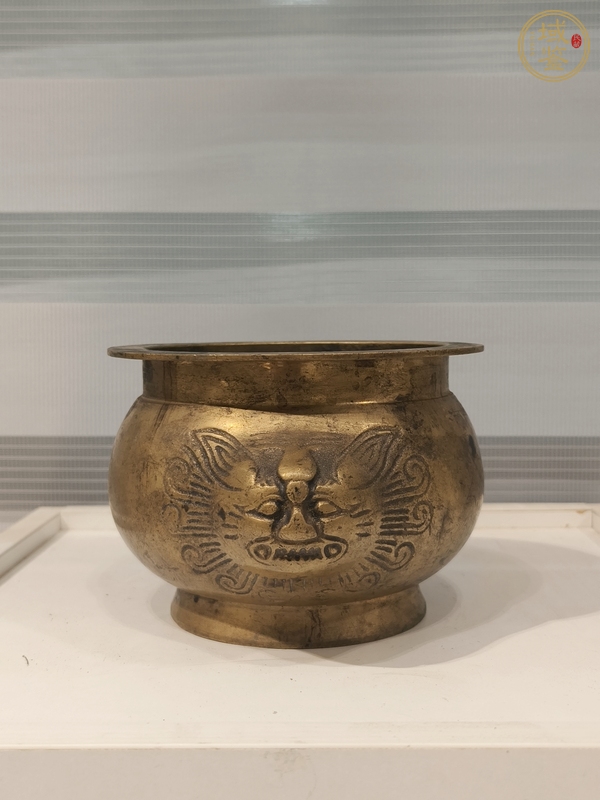 古玩雜項獸面香爐真品鑒賞圖