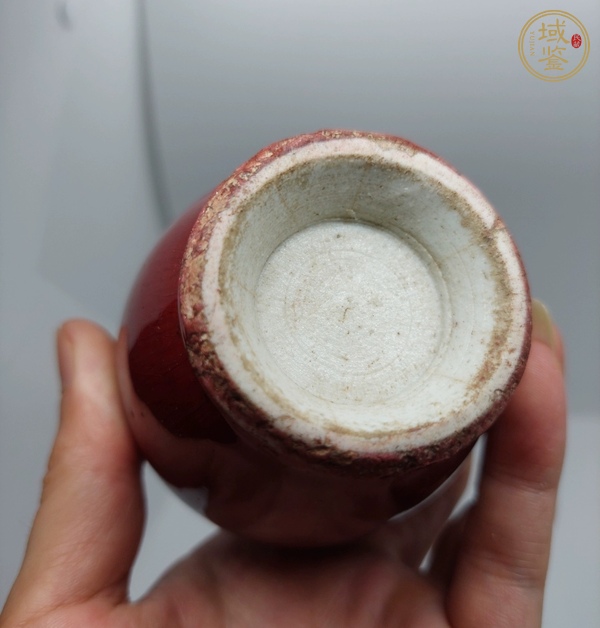 古玩陶瓷鈞紅釉截口瓶真品鑒賞圖