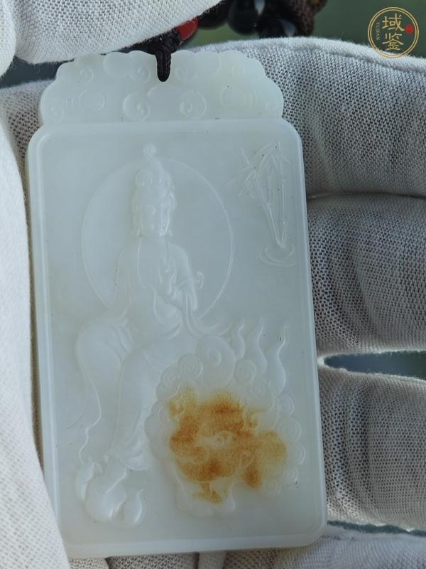 古玩玉器和田玉觀音牌真品鑒賞圖