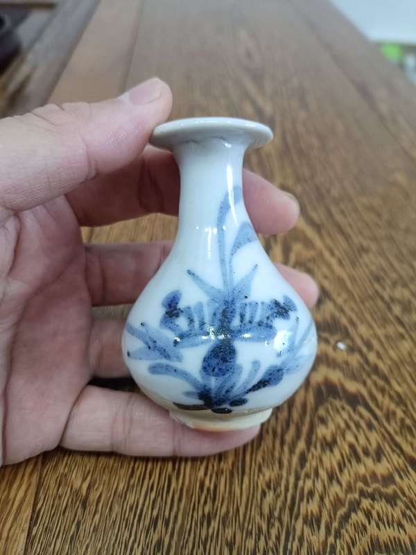 古玩轉(zhuǎn)賣清早期青花玉壺春瓶拍賣，當(dāng)前價(jià)格1176元