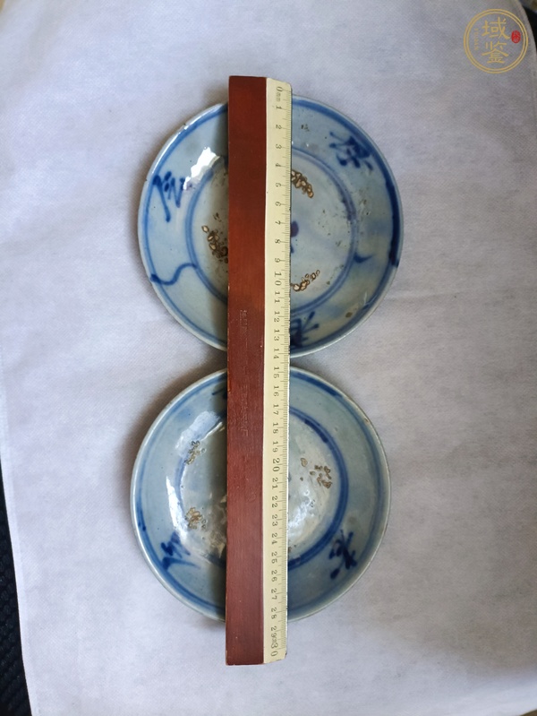 古玩陶瓷吉語紋青花盤真品鑒賞圖