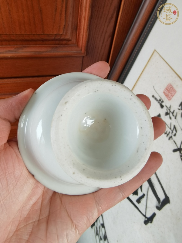古玩陶瓷青花團鳳紋高足杯真品鑒賞圖