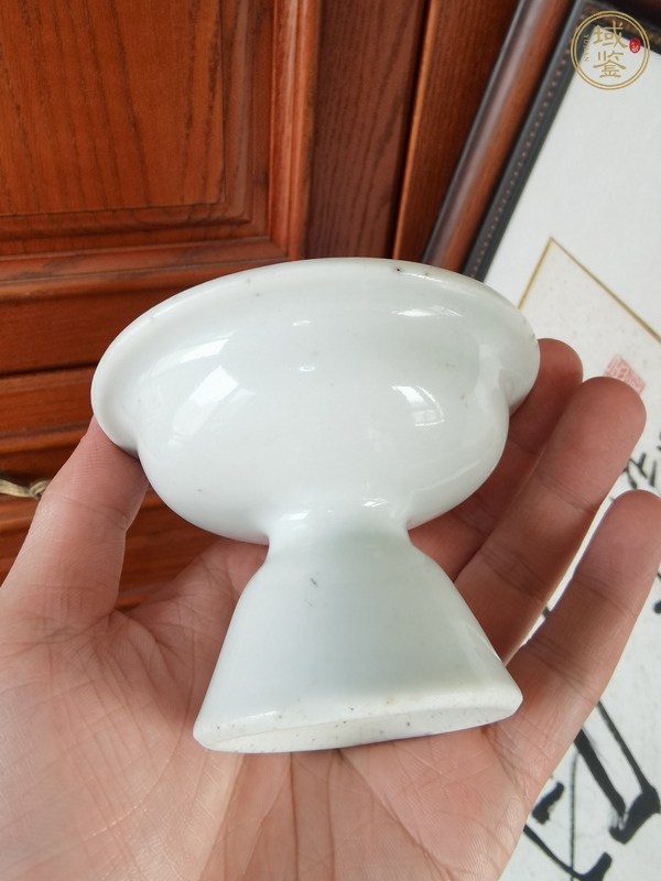 古玩陶瓷青花團鳳紋高足杯真品鑒賞圖