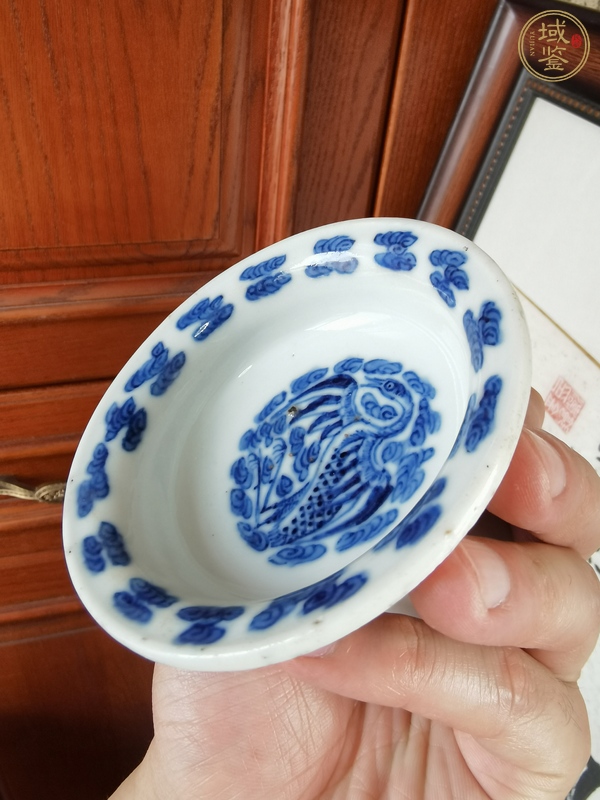 古玩陶瓷青花團鳳紋高足杯真品鑒賞圖