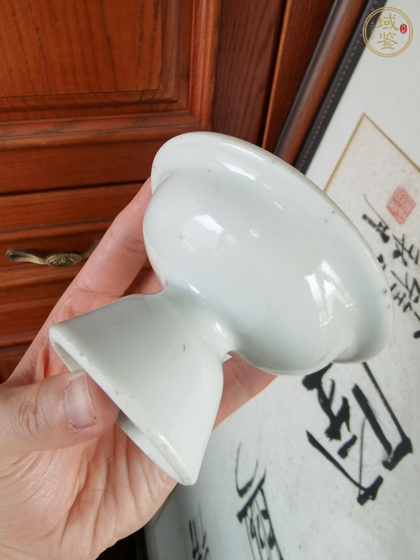 古玩陶瓷青花團鳳紋高足杯真品鑒賞圖