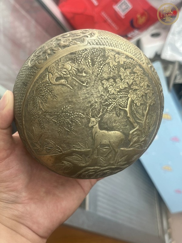 古玩銅器銀盒真品鑒賞圖