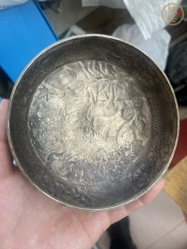 古玩銅器銀盒真品鑒賞圖