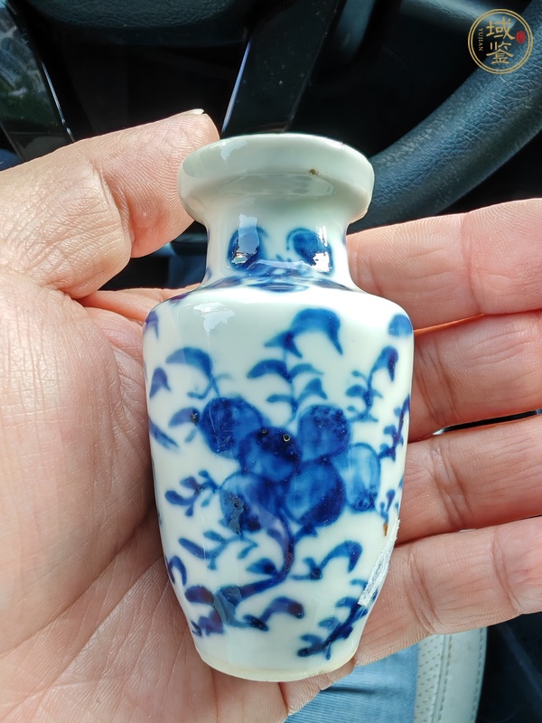 古玩陶瓷青花花鳥紋小瓶真品鑒賞圖