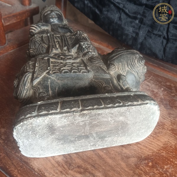 古玩雜項(xiàng)青石文殊菩薩真品鑒賞圖