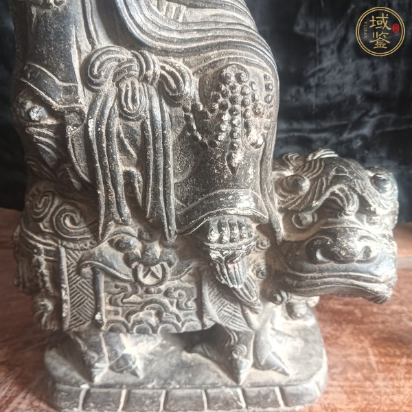 古玩雜項(xiàng)青石文殊菩薩真品鑒賞圖