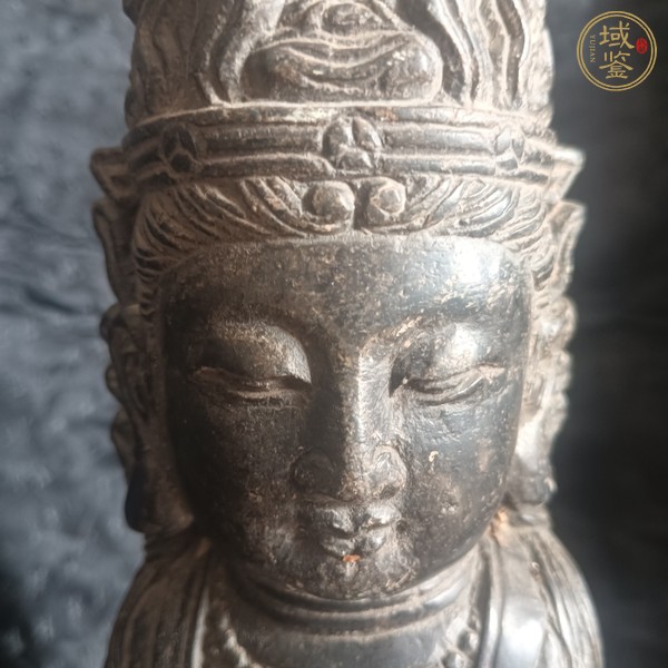 古玩雜項(xiàng)青石文殊菩薩真品鑒賞圖