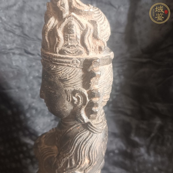 古玩青石文殊菩薩真品鑒賞圖