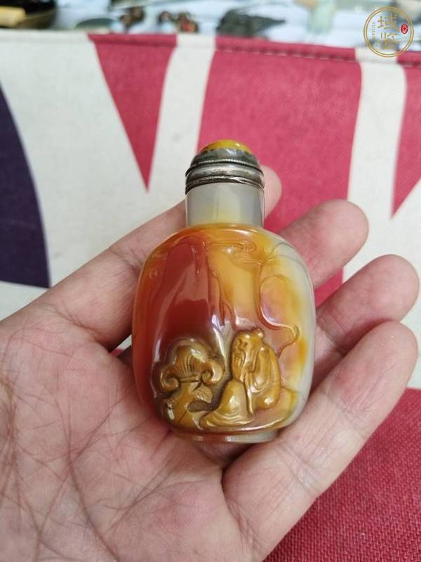 古玩雜項(xiàng)瑪瑙鼻煙壺真品鑒賞圖