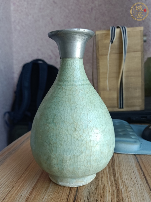 古玩陶瓷龍泉青瓷玉壺春瓶真品鑒賞圖
