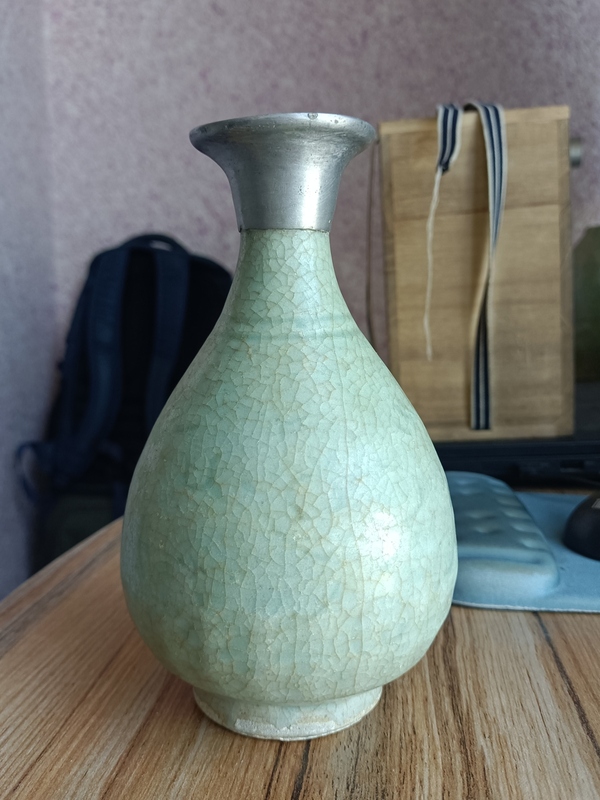 古玩陶瓷龍泉青瓷玉壺春瓶拍賣，當前價格2888元