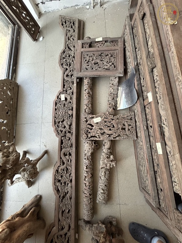 古玩雜項大龍床真品鑒賞圖