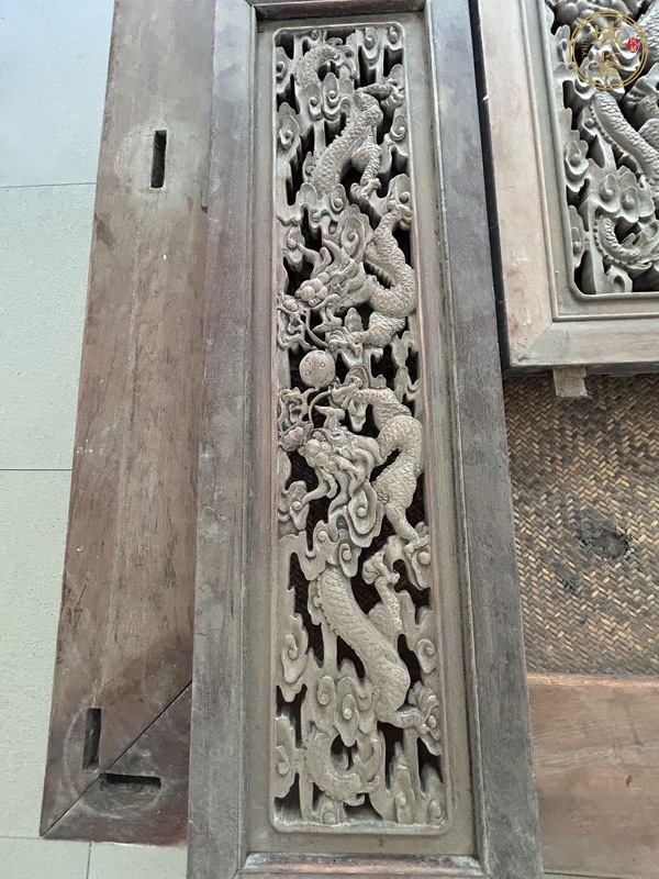古玩雜項大龍床真品鑒賞圖