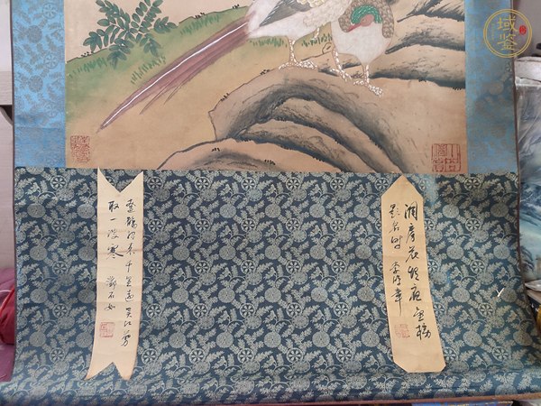 古玩字畫武則天款錦雞花鳥真品鑒賞圖
