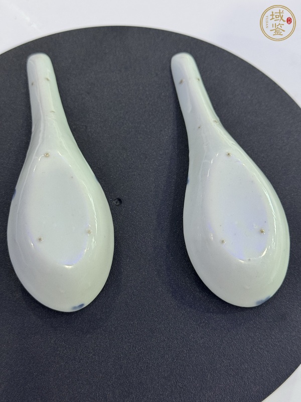 古玩陶瓷博古圖青花湯勺真品鑒賞圖