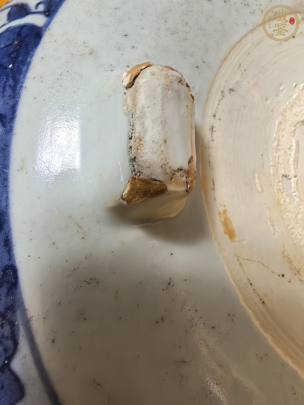 古玩陶瓷青花山水人物紋香爐真品鑒賞圖